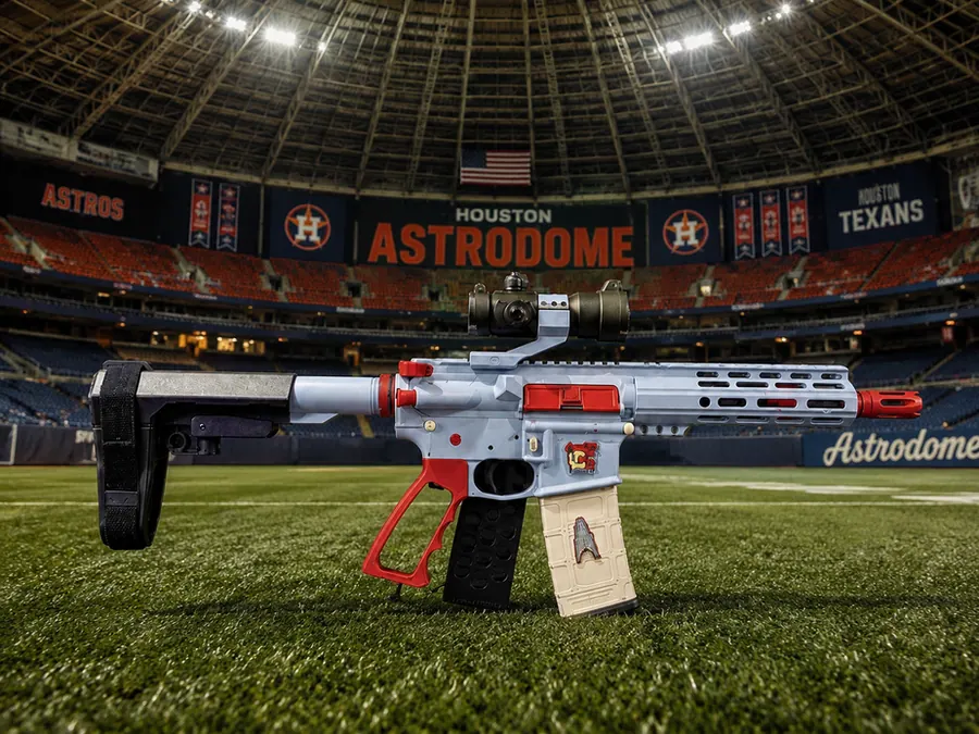 Luv Ya Blue! Cerakote AR-15, Sports design by Tattoo Tactical