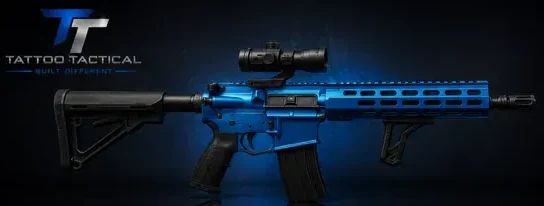 Moonlight Cerakote AR-15, 2 Tone FX design by Tattoo Tactical