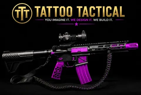 Purple Haze Cerakote AR-15, 2 Tone FX design by Tattoo Tactical
