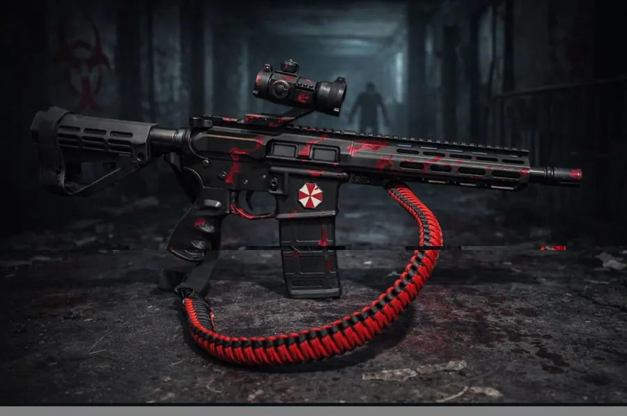 RE Umbrela Cerakote AR-15, Horror design by Tattoo Tactical