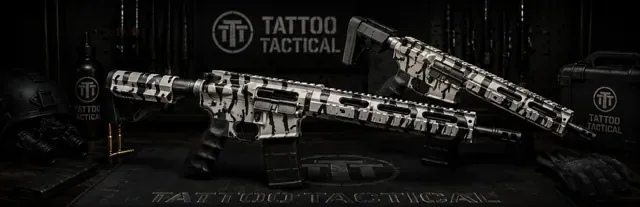 Silver Tiger Cerakote AR-15, Urban Commando design by Tattoo Tactical