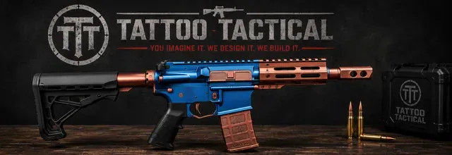 Superman Cerakote AR-15, Comic design by Tattoo Tactical