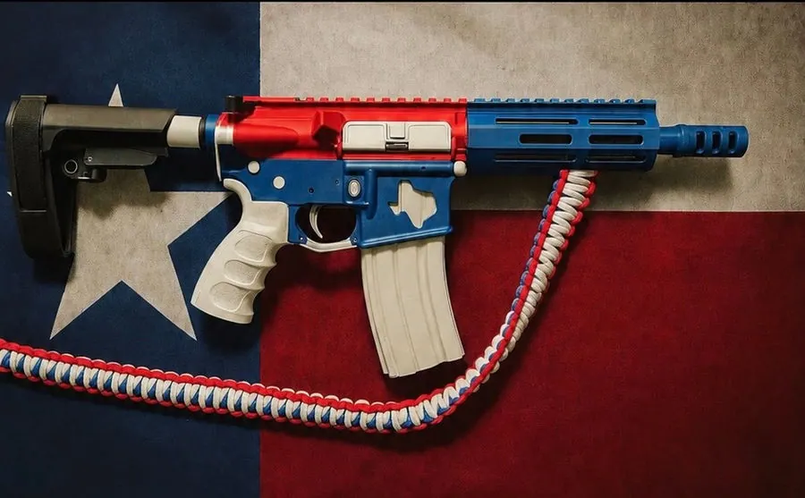 Texas Pride Cerakote AR-15, Western design by Tattoo Tactical