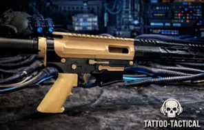 The Cyborg Cerakote AR-15, Sci-Fi design by Tattoo Tactical