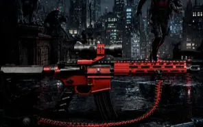 The Red Hood Cerakote AR-15, Comic design by Tattoo Tactical