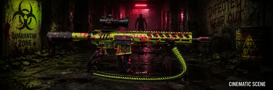 The Bio Hazard custom Cerakote AR-15 build by Tattoo Tactical